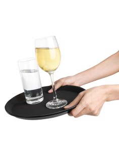 Plateau antidérapant Olympia Kristallon rond noir 280 mm 2