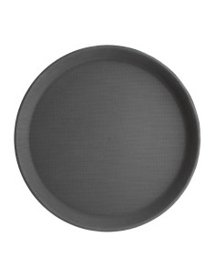 Plateau antidérapant Olympia Kristallon rond noir 356 mm