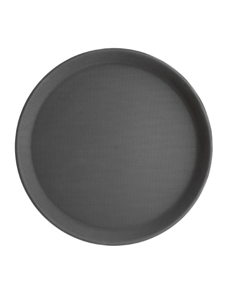 Plateau antidérapant Olympia Kristallon rond noir 356 mm