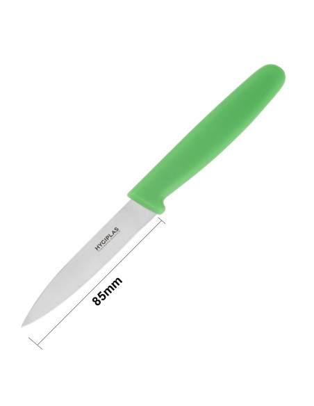 Couteau d office Hygiplas vert 7,5 cm - 20g