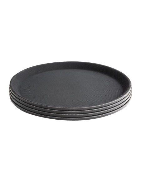 Plateau antidérapant Olympia Kristallon rond noir 280 mm