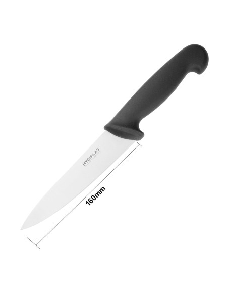 Couteau de cuisine Hygiplas noir 160mm - Chef professionnel