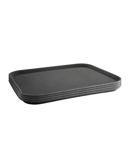 Plateau antidérapant Olympia Kristallon 380 × 510 mm - Noir