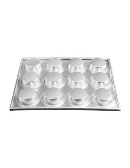 Plaque antiadhésive 12 moules à muffins Vogue - Aluminium noir