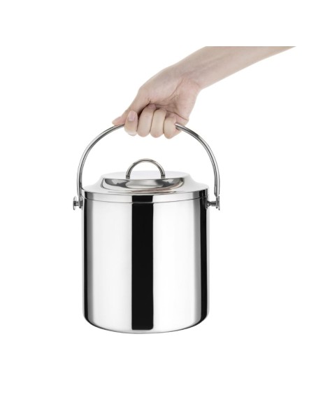 Seau à glace isotherme Olympia - 3,3 L inox