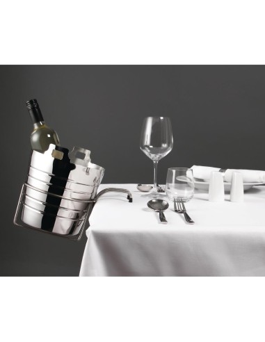 Seau à vin et champagne inox poli Olympia - 4,9 L