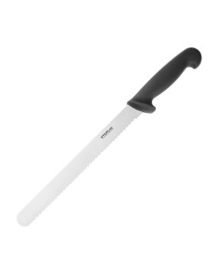 Couteau à trancher denté Hygiplas noir 248 mm