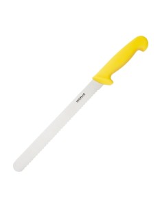 Couteau à trancher denté Hygiplas jaune 248mm