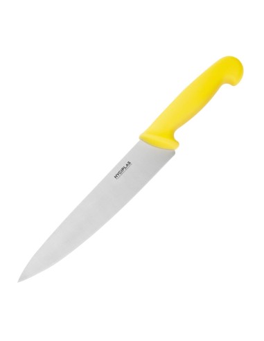 Couteau de cuisine Hygiplas jaune 218mm - Chef professionnel