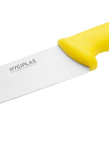 Couteau de cuisine Hygiplas jaune 218mm - Chef professionnel