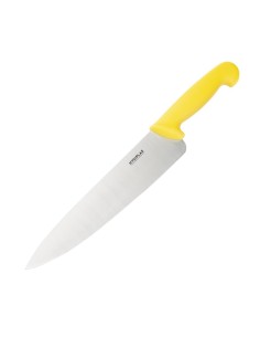 Couteau de cuisine Hygiplas jaune 255 mm - Manche ergonomique