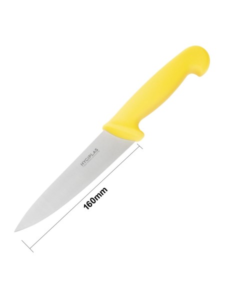 Couteau de cuisine Hygiplas jaune 155mm - Chef