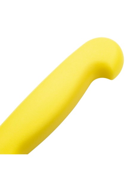 Couteau de cuisine Hygiplas jaune 255 mm - Manche ergonomique