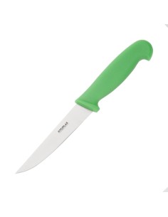 Couteau à légumes Hygiplas vert 105mm - Lame inox, manche nylon