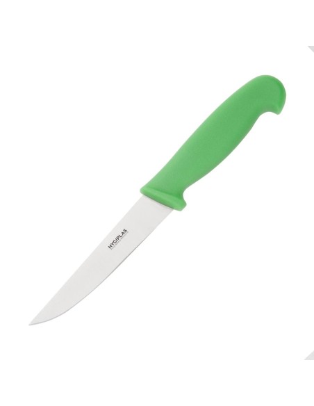Couteau à légumes Hygiplas vert 105mm - Lame inox, manche nylon