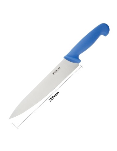 Couteau de cuisine Hygiplas bleu 218mm - chef