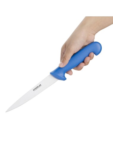Couteau à filet Hygiplas bleu 150mm - acier inoxydable