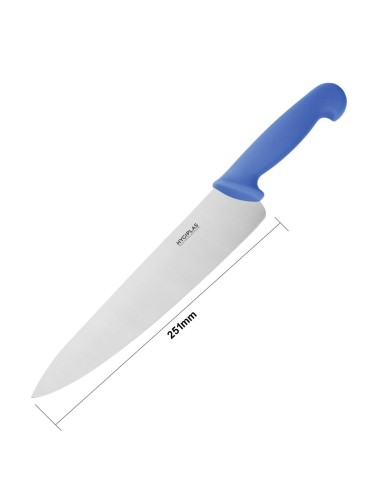Couteau de cuisine Hygiplas bleu 255mm - Chef professionnel