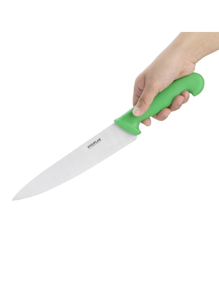 Couteau de cuisine Hygiplas vert 218mm - 21,8 cm