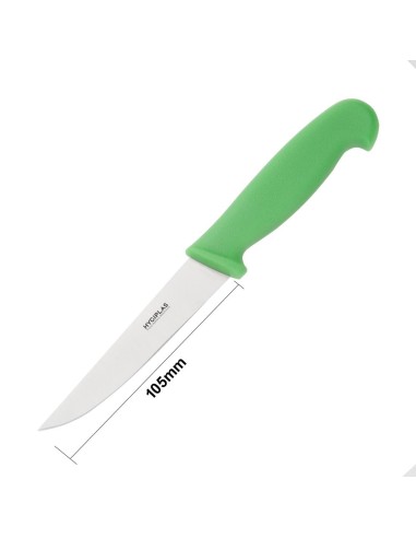 Couteau à légumes Hygiplas vert 105mm - Lame inox, manche nylon