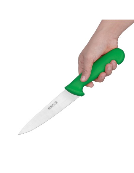 Couteau de cuisine Hygiplas vert 155mm - 130g