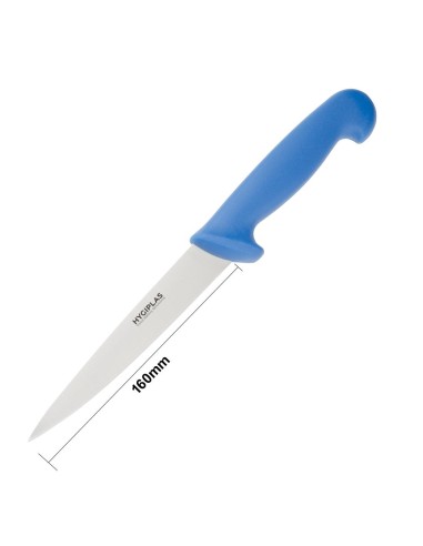 Couteau à filet Hygiplas bleu 150mm - acier inoxydable