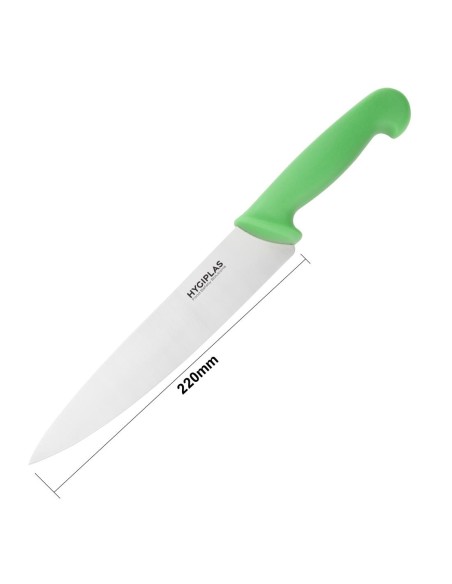 Couteau de cuisine Hygiplas vert 218mm - 21,8 cm