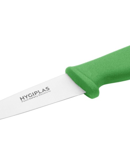 Couteau d'office Hygiplas vert 90mm - inox