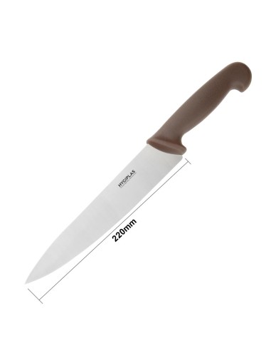 Couteau de cuisine Hygiplas marron 218mm - 21,8 cm