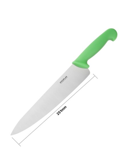 Couteau de cuisine Hygiplas vert 255mm - 190 g