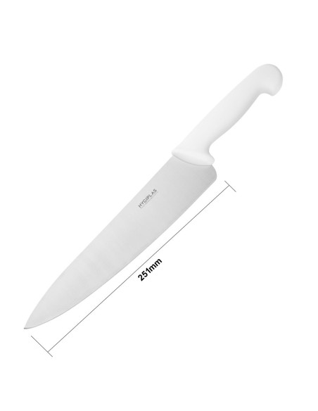 Couteau de cuisine Hygiplas blanc 255mm - Chef professionnel