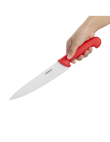 Couteau de cuisine Hygiplas rouge 218 mm - chef