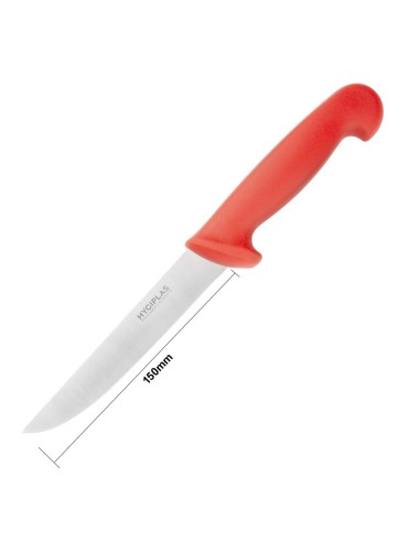 Couteau à désosser Hygiplas rouge 152 mm - 110 g