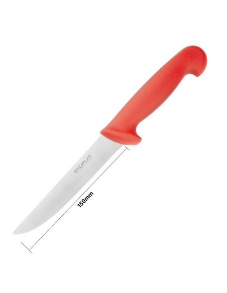 Couteau à désosser Hygiplas rouge 152 mm - 110 g