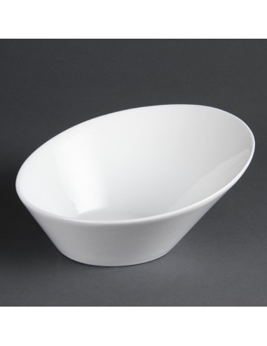 Bols ovales Olympia Whiteware 1,05 L - Lot de 3