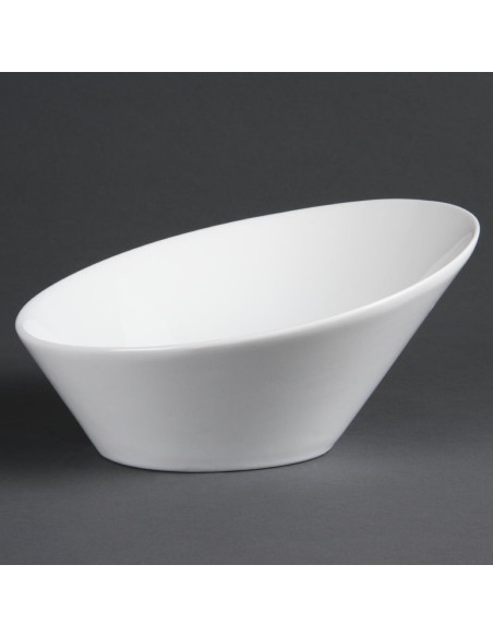 Bols ovales Olympia Whiteware 1,05 L - Lot de 3