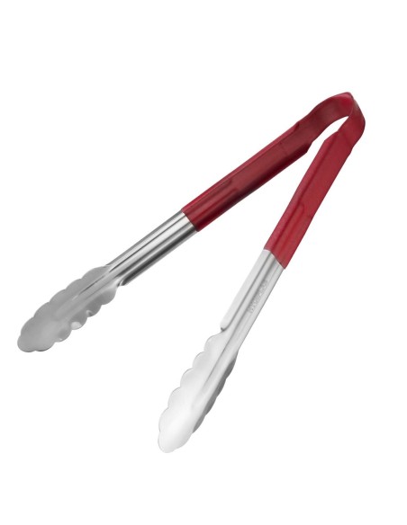 Pince de service Hygiplas 300mm rouge - inox