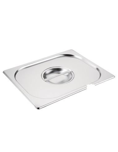 Couvercle inox GN 1/2 avec encoche - Vogue