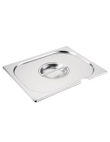 Couvercle inox GN 1/2 avec encoche - Vogue