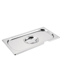 Couvercle inox GN 1/3 avec encoche - Vogue