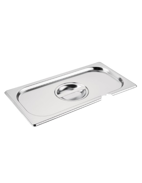 Couvercle inox GN 1/3 avec encoche - Vogue