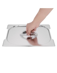 Couvercle inox GN 1/2 Vogue avec poignée - 30x325 mm 2