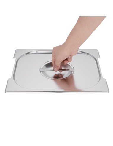 Couvercle inox GN 1/2 Vogue avec poignée - 30x325 mm