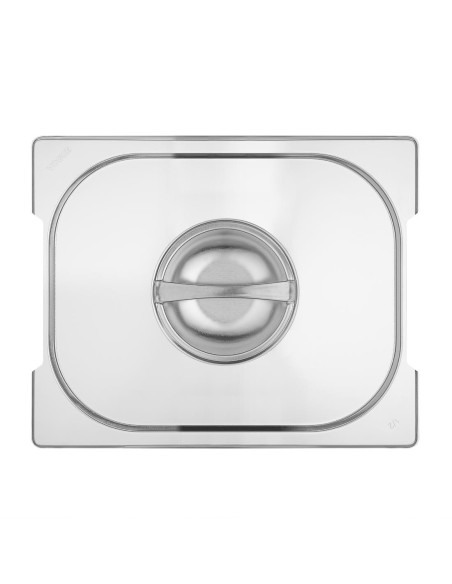 Couvercle inox GN 1/2 Vogue avec poignée - 30x325 mm