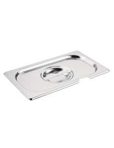 Couvercle inox GN 1/4 Vogue avec encoche - robuste et pratique