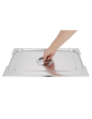 Couvercle inox GN 1/1 avec poignée Vogue