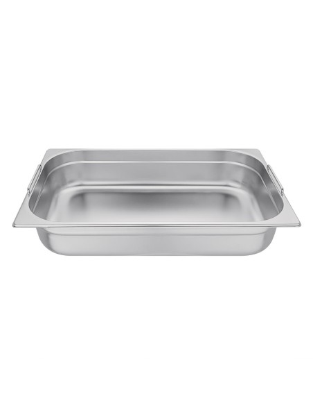 Bac GN 1/1 inox Vogue 100mm - Poignées pratiques