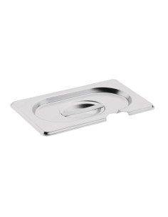 Couvercle inox GN 1/9 Vogue avec encoche