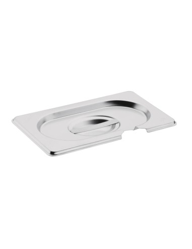 Couvercle inox GN 1/9 Vogue avec encoche