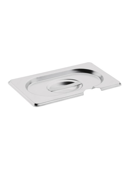 Couvercle inox GN 1/9 Vogue avec encoche